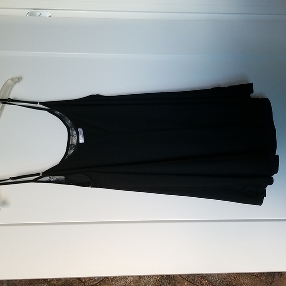 Ekouaer Black Jersey Lace Top Slip Lingerie Size L - Picture 7 of 12